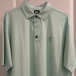 FootJoy Men's Mint Checkered Polo Shirt